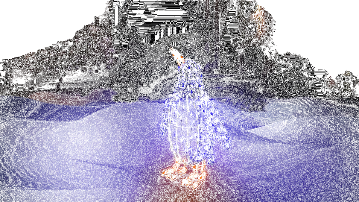 30" Twinkling Led Standing Penguin Christmas Decoration 1