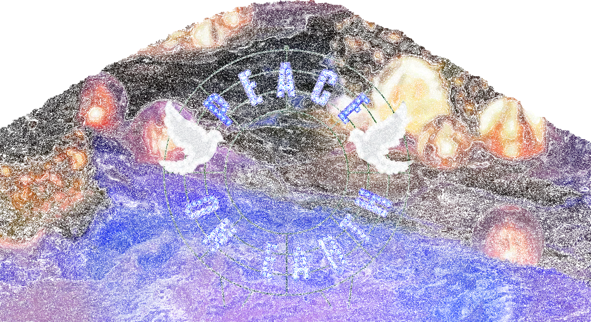 40" Peace On Earth Led Yard Wreath 1