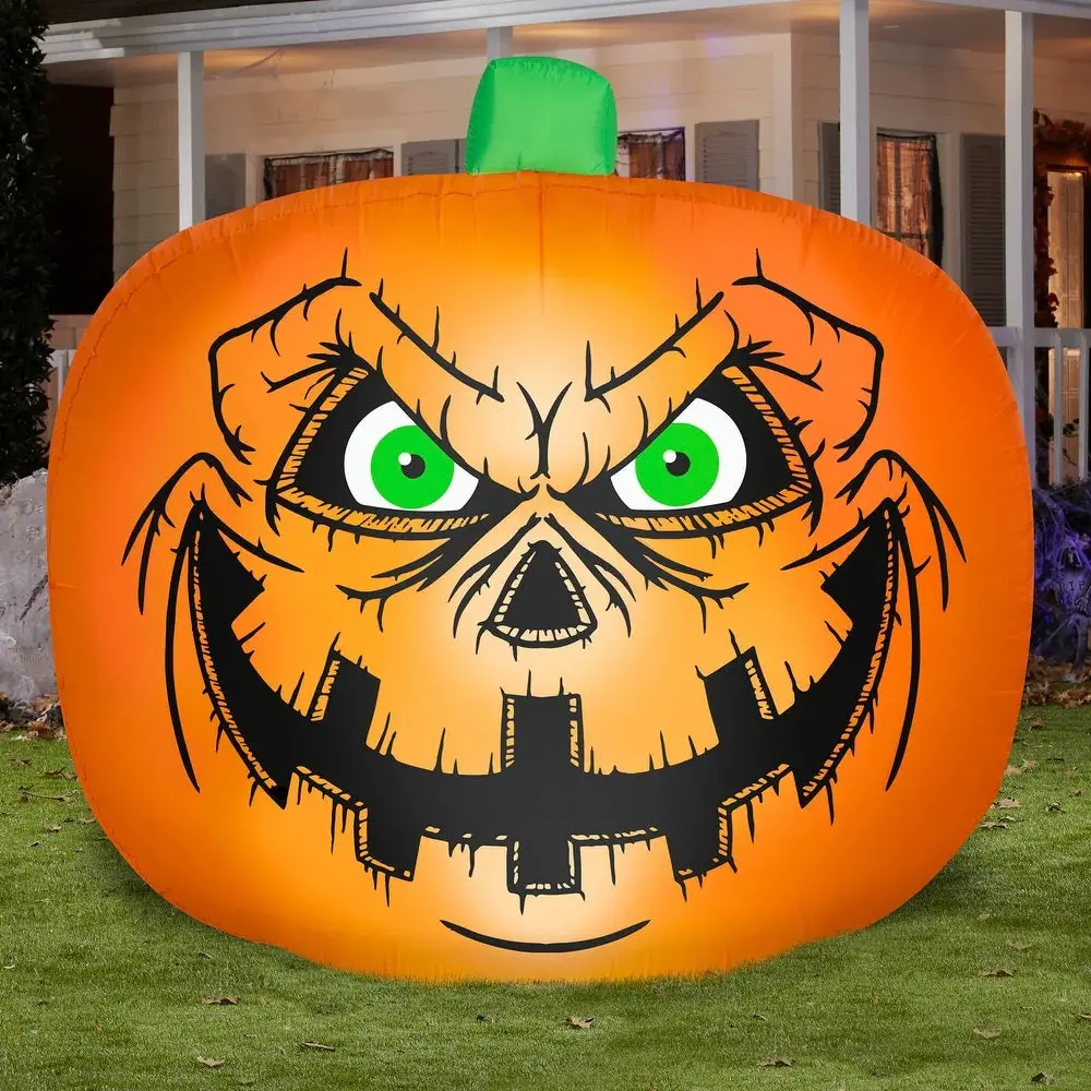 7.5' Flat Style Spooky Jack-O-Lantern Halloween Inflatable 1