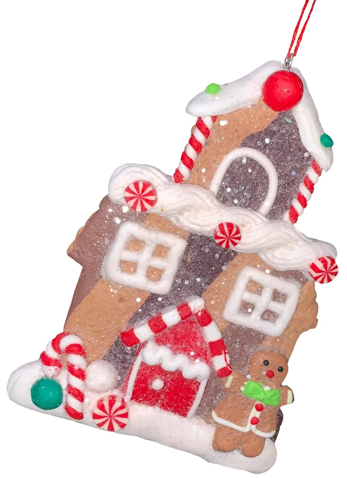 4.5" Claydough Gingerbread House Ornament 1