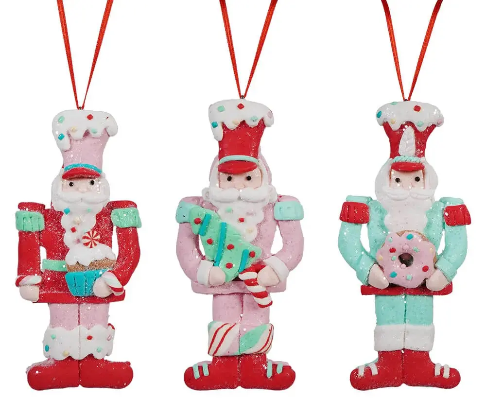 5.5" Pastel Clay Toy Soldier Ornament 1