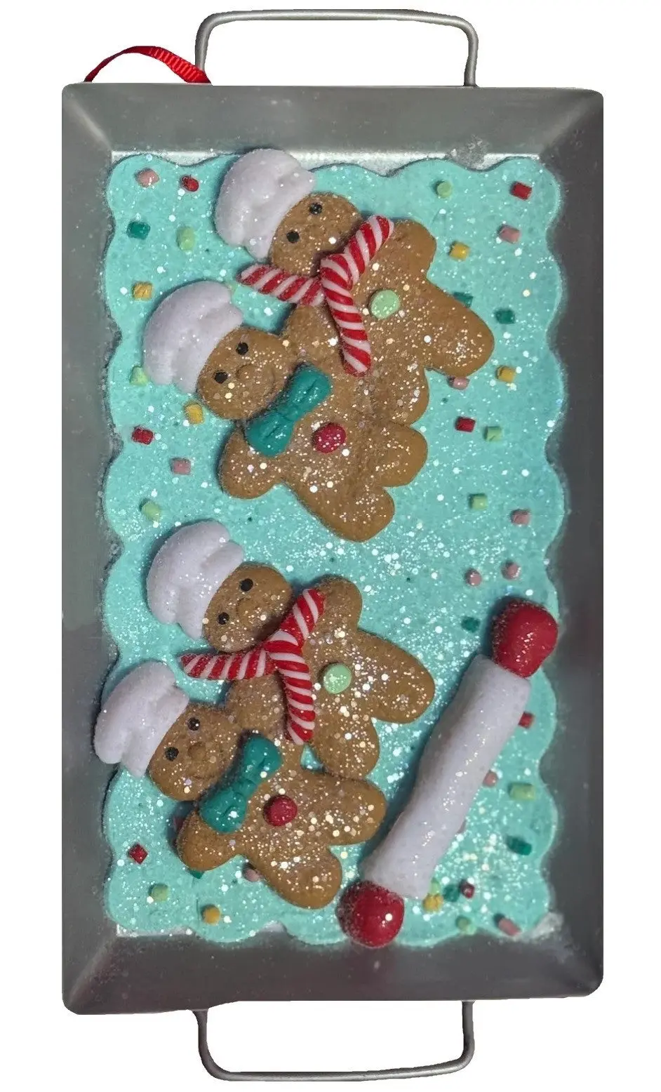 7.5" Pastel Holiday Clay Cookie Sheet Ornament 1