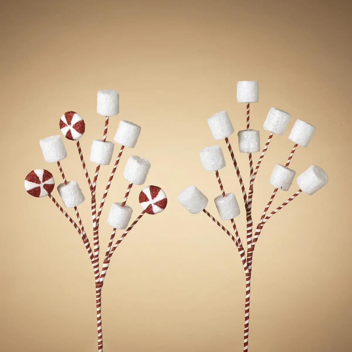 17.5" Holiday Marshmallow Pick Spray 1