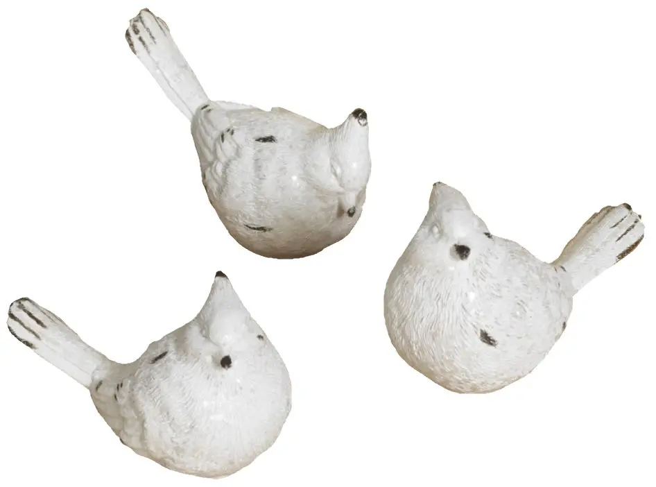 4.3" White Resin Cardinal Figurine 1