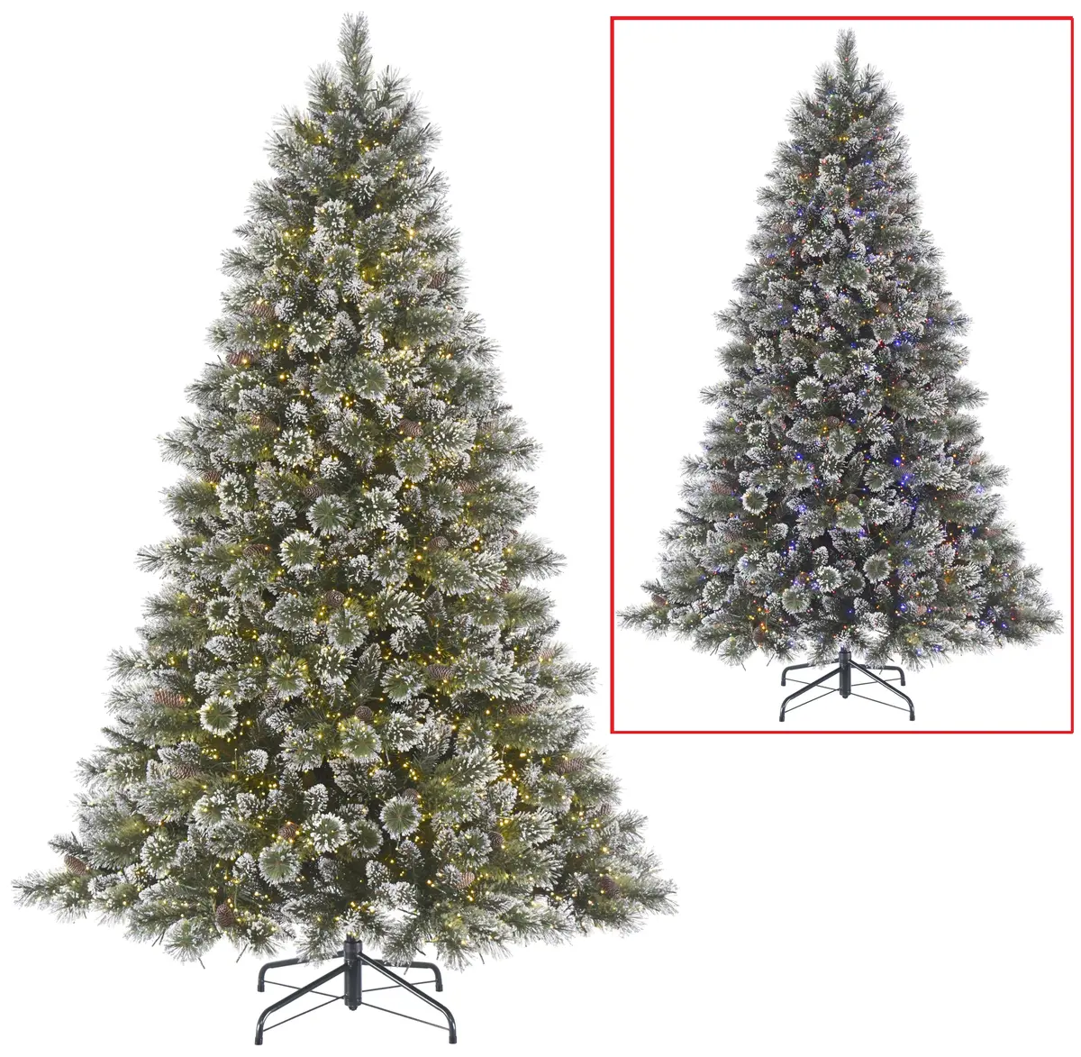 Frosted Crystal Elegance Pine Starry Dual Galaxy Led Powerconnect™ Pre-Lit Artificial Christmas Tree 1
