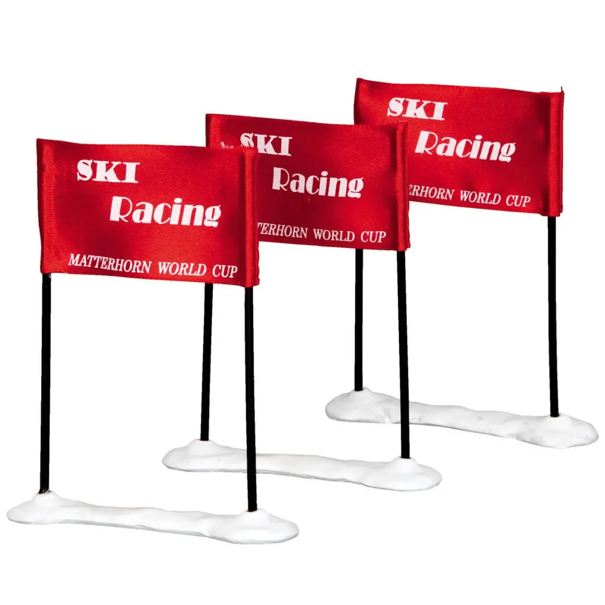 Lemax Vail Village Accessory: Ski Racing Flag, Set Of 3 #44805 1