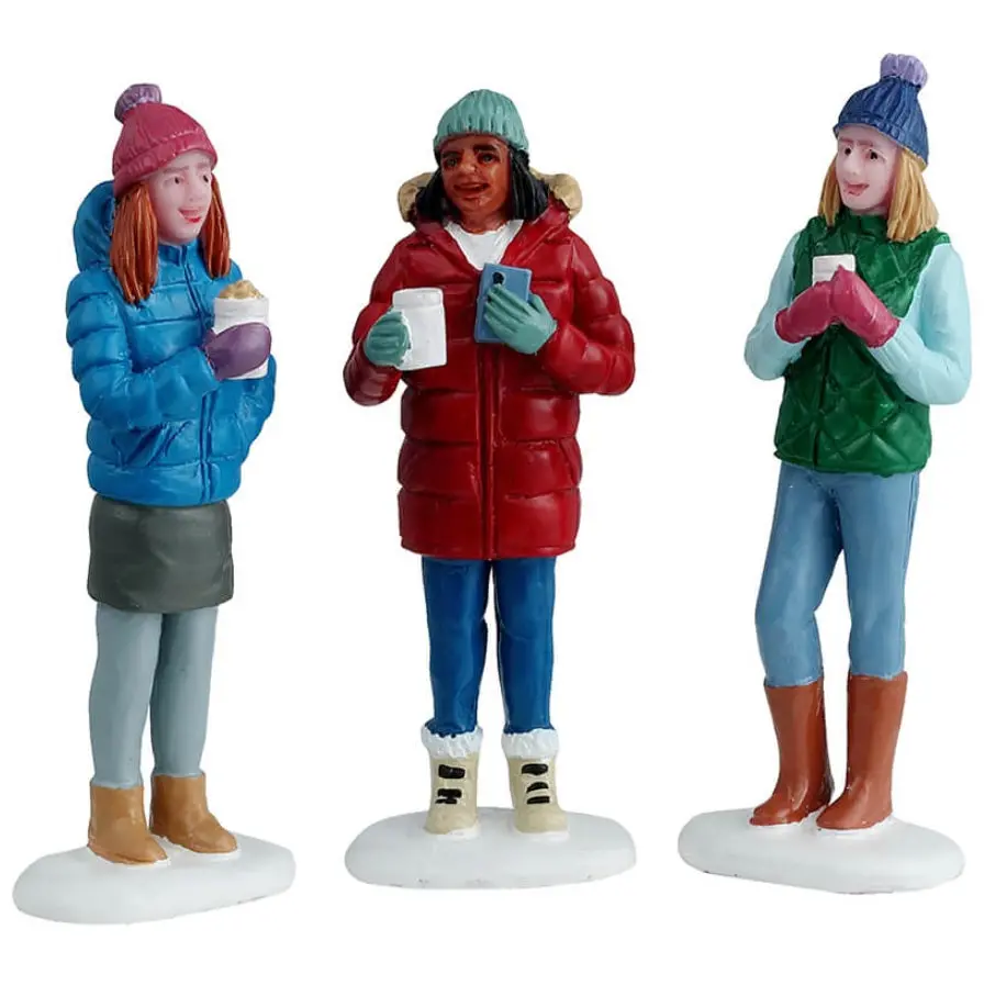 Lemax Vail Village Figurines: Hot Cocoa With Friends, Set Of 3 #42316 1