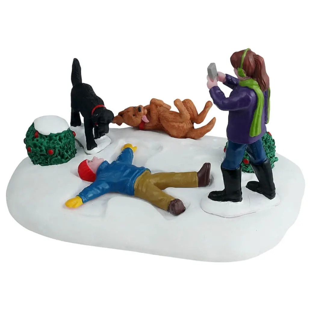 Lemax Vail Village Table Accent: Snow Angel's Best Friend #43715 1