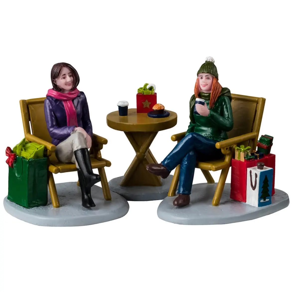 Lemax General Collectible Figurines: Christmas Shopping Break, Set Of 3 #42350 1