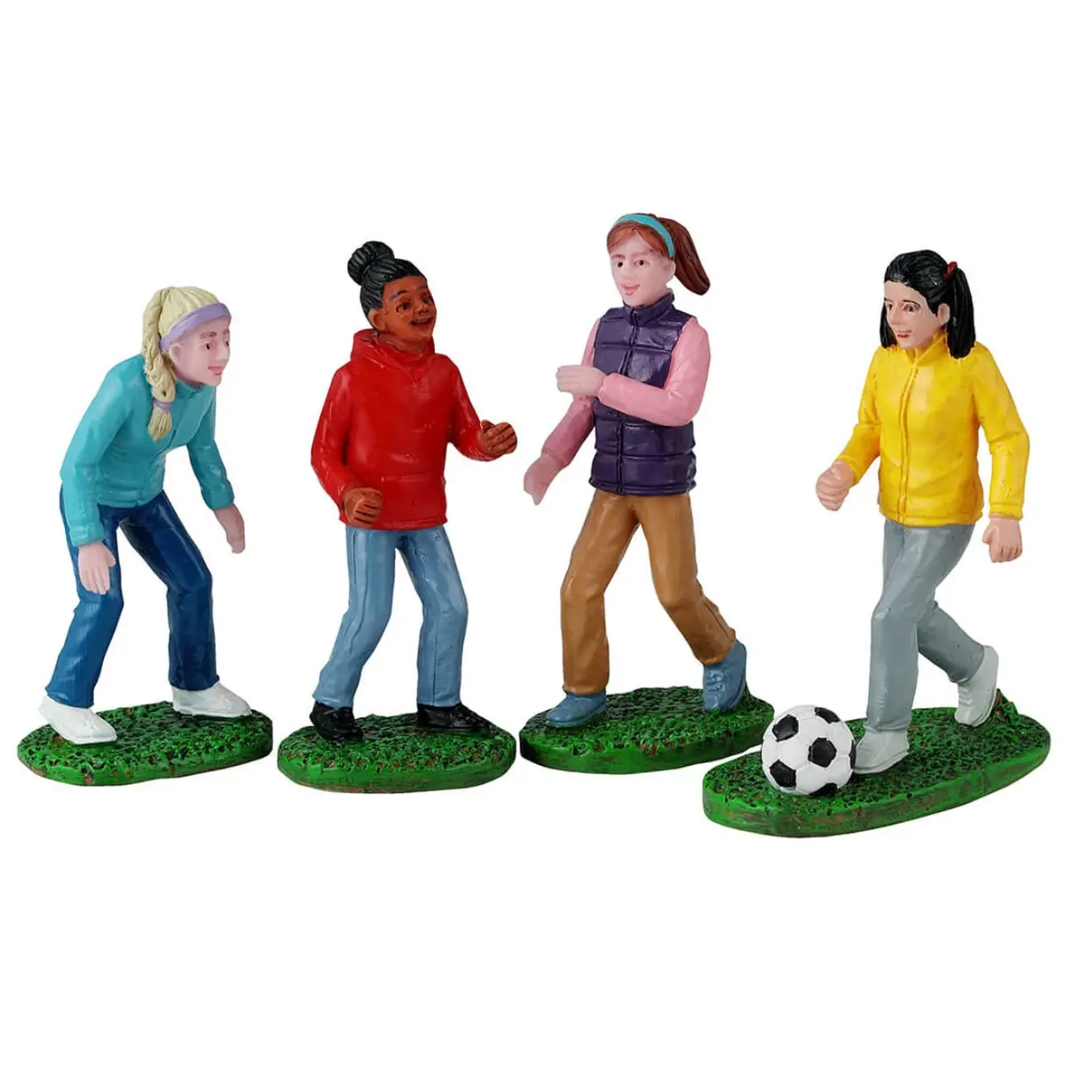 Lemax General Collectible Figurines: Girls Soccer Game, Set Of 4 #42314 1