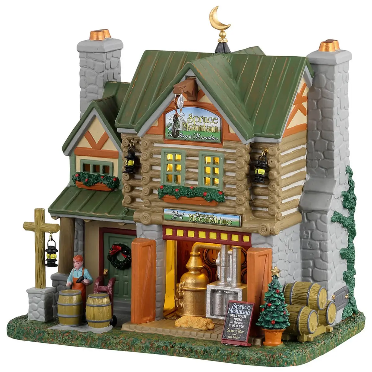 Lemax Caddington Village Lighted Building: Spruce Mountain Distillery & Moonshine #35076 1