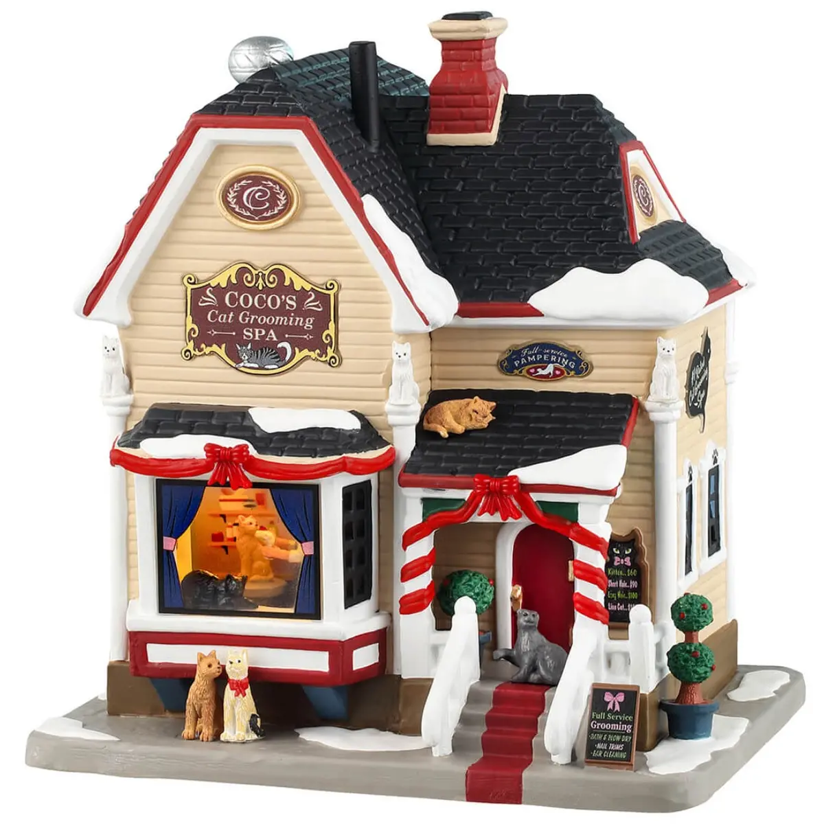 Lemax Caddington Village Lighted Building: Coco's Cat Grooming Spa #45259 1