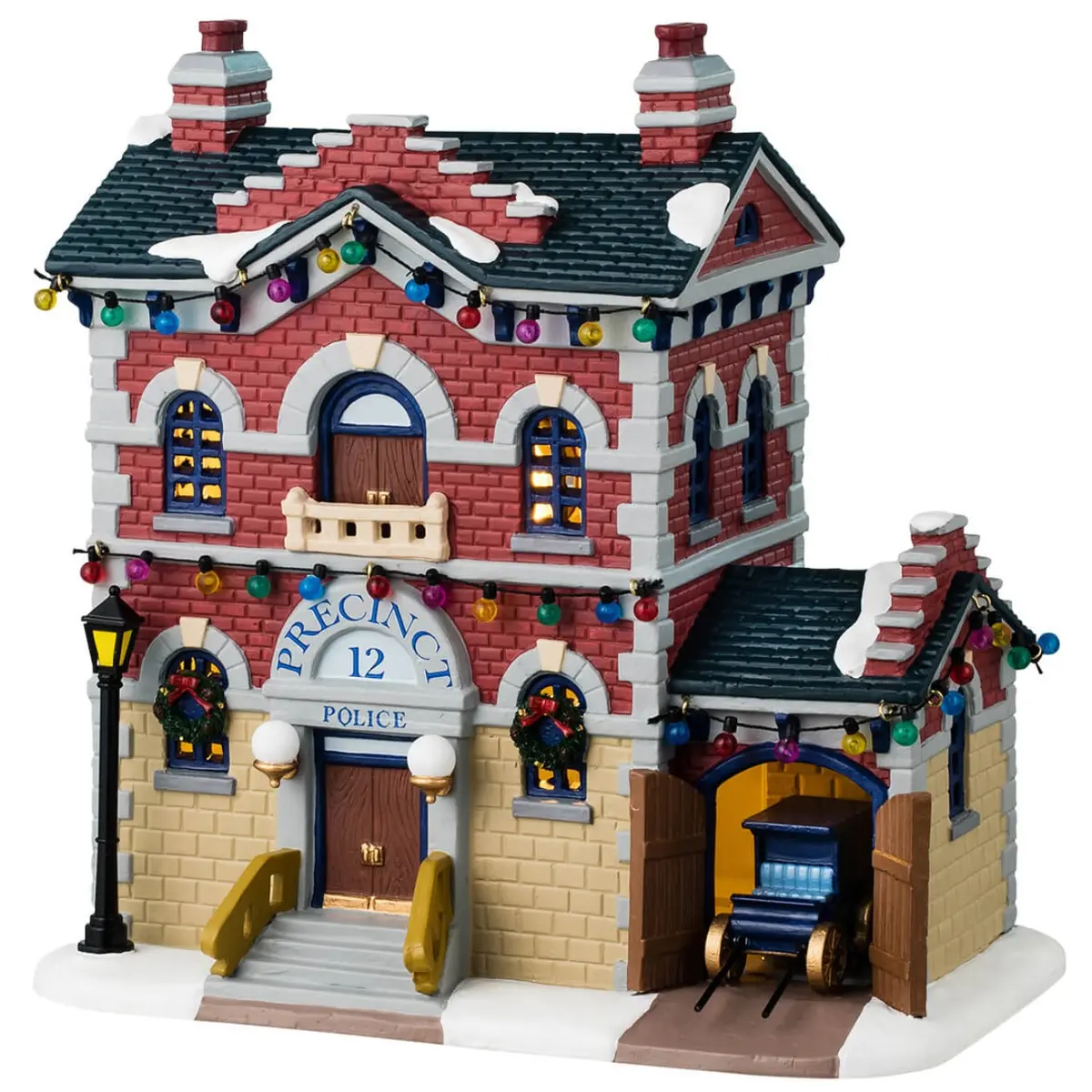 Lemax Caddington Village Lighted Building: Precinct 12 Police #45249 1