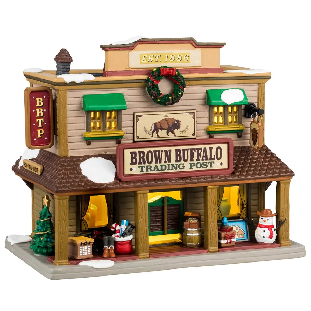Lemax Vail Village Lighted Building: Brown Buffalo Trading Post #45230 1
