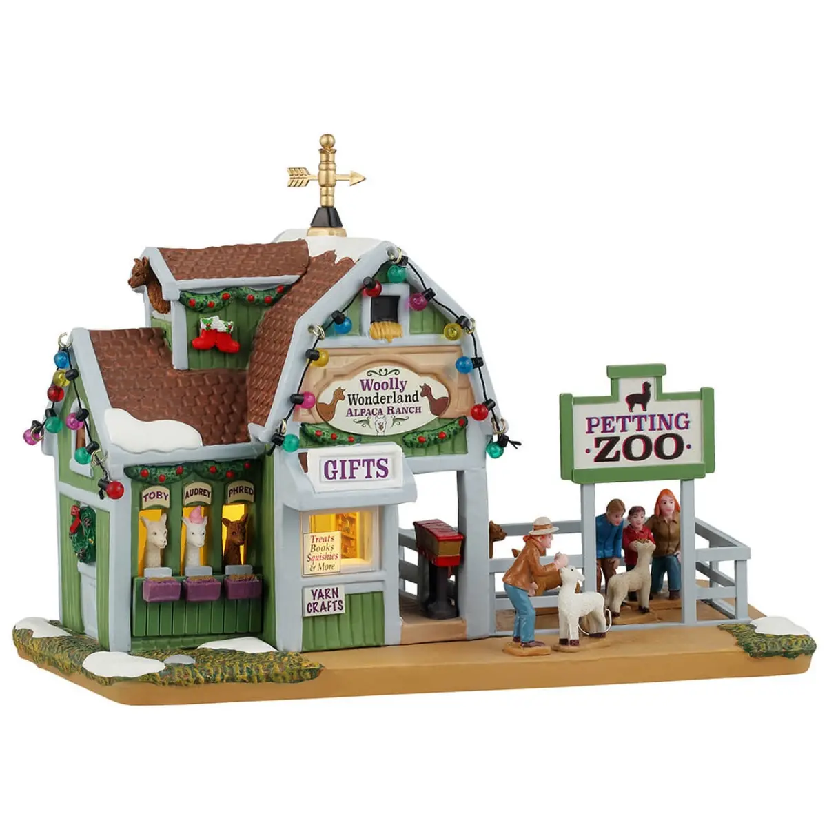 Lemax Harvest Crossing Lighted Building: Woolly Wonderland Alpaca Ranch #45239 1