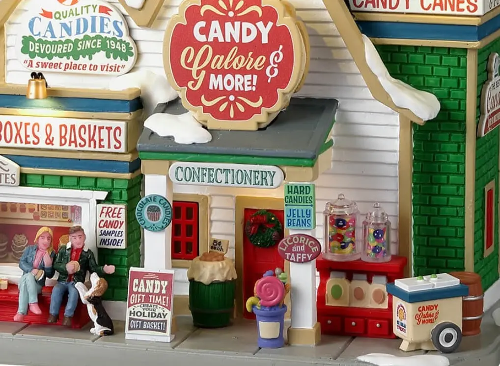 Lemax Harvest Crossing Lighted Building: Candy Galore & More #35074 2