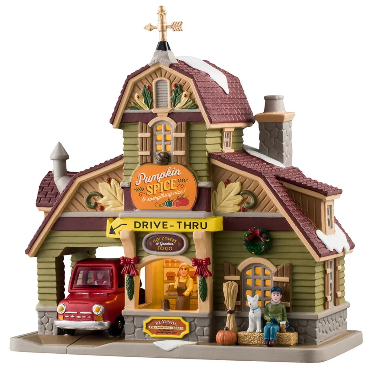 Lemax Harvest Crossing Lighted Building: Pumpkin Spice & Everything Nice Coffee Shop #45241 1