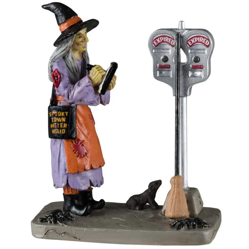 Lemax Spooky Town Illegal Broom Parking #42304 1