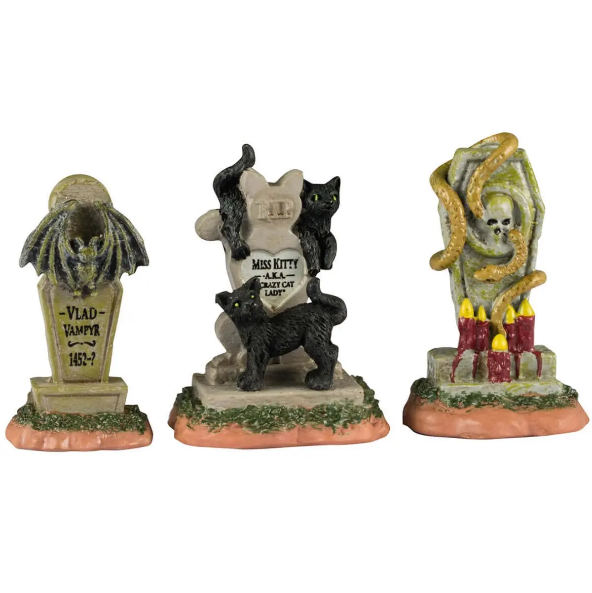 Lemax Spooky Town Headstones, Set Of 3 #44315 1
