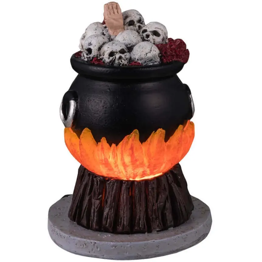 Lemax Spooky Town Skull Stew Cauldron #44311 1