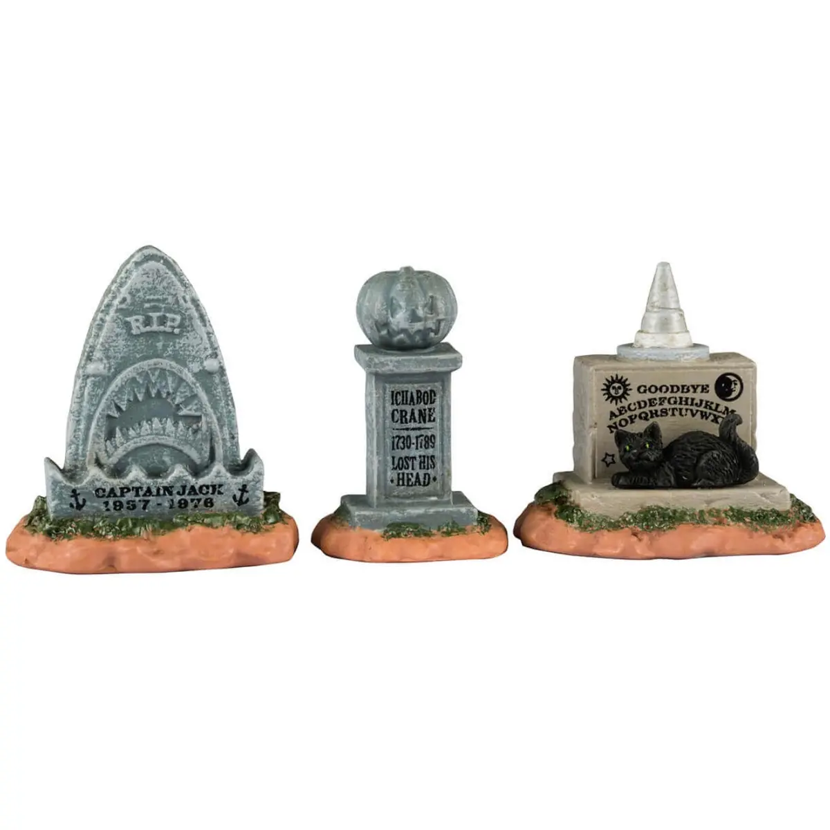 Lemax Spooky Town Horrid Headstones, Set Of 3 #44308 1