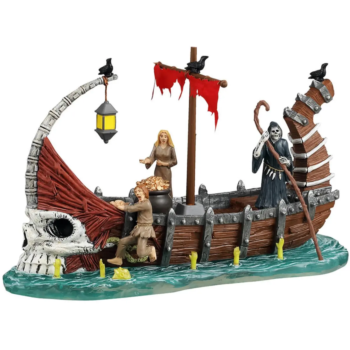 Lemax Spooky Town Ferry On River Styx #43706 1