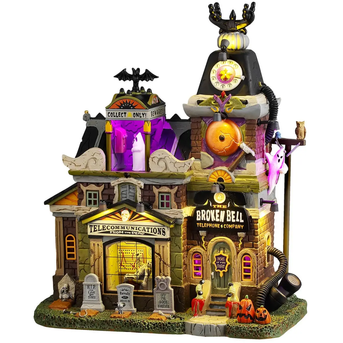 Lemax Spooky Town Broken Bell Telephone Co. #45201 1