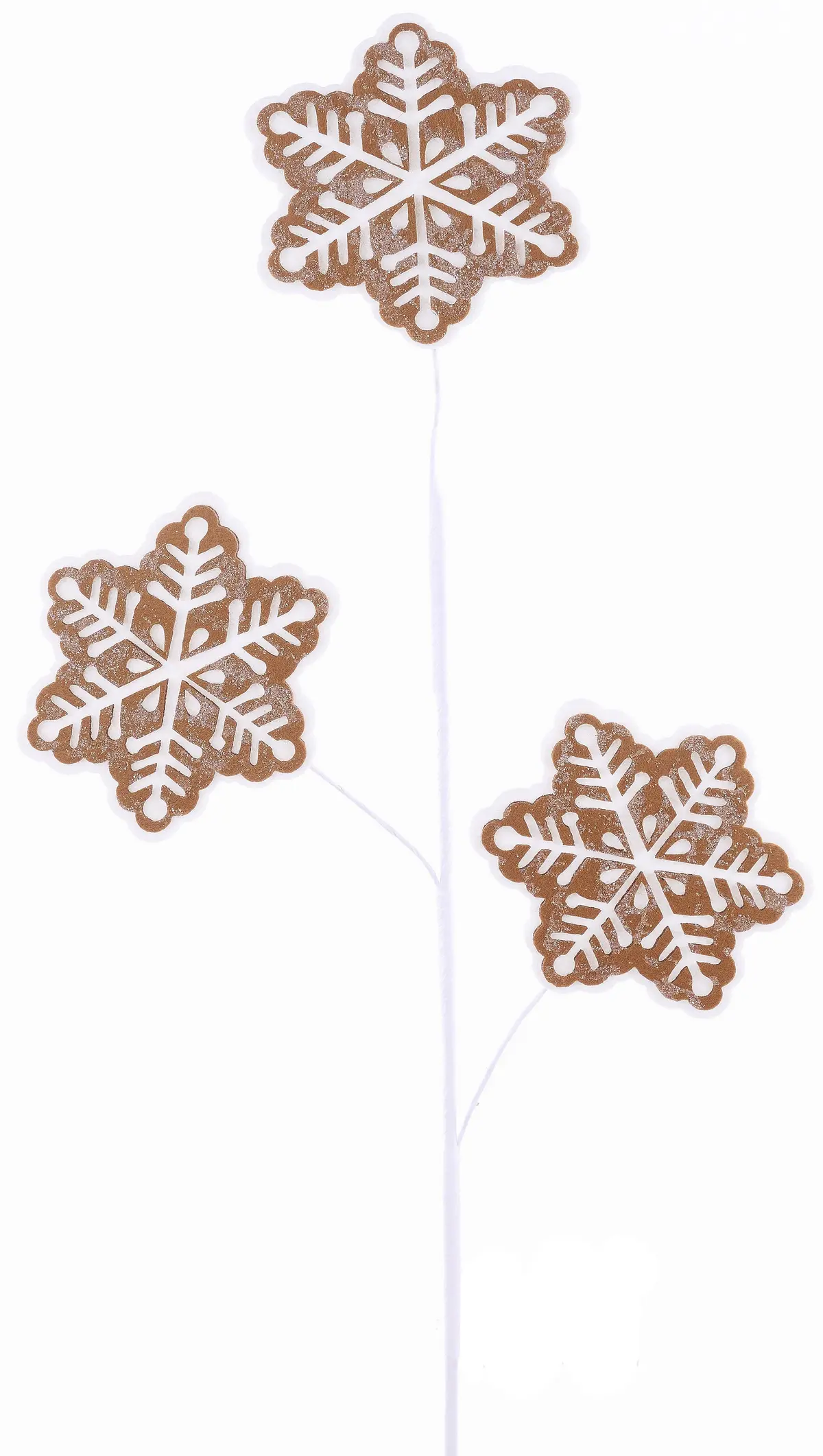 30" Gingerbread Snowflake Pick Spray 1