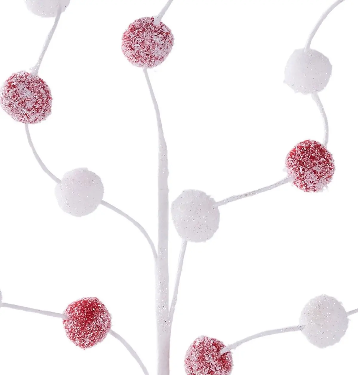 Red & White Glitter Pompom Spray 2