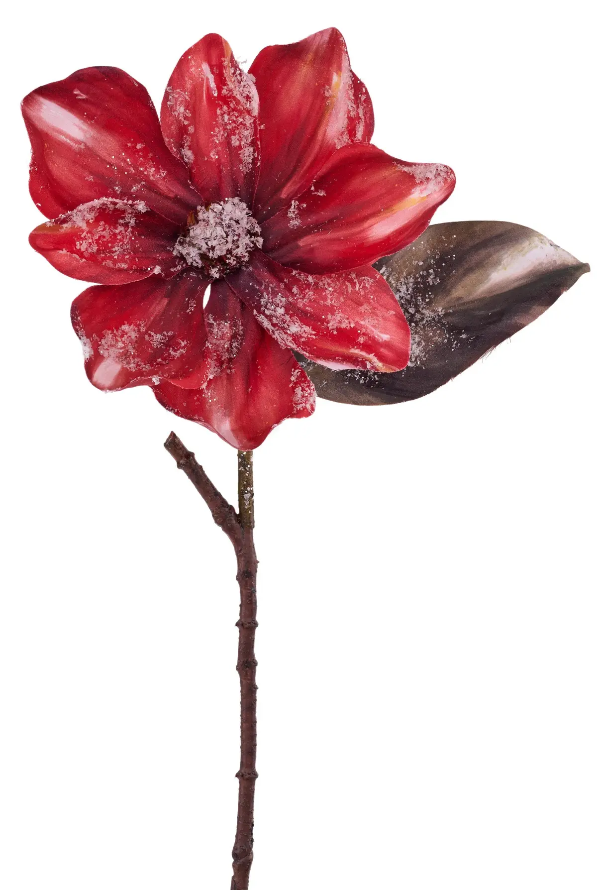 17" Red Magnolia Flower Stem 1