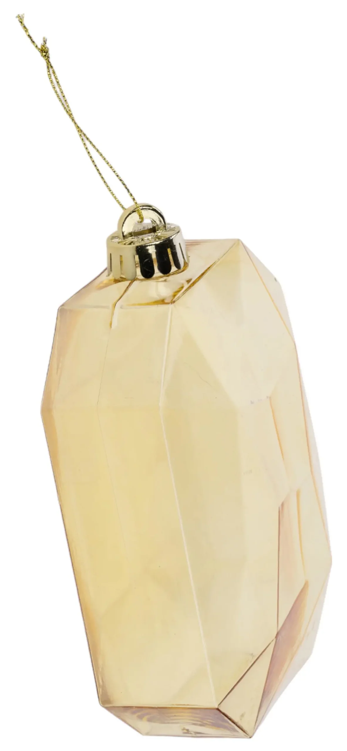 6.25" Gold Rectangle Gem Ornament 1
