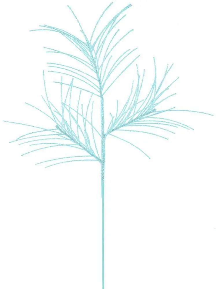 31" Ice Blue Glittered Pine Spray 1