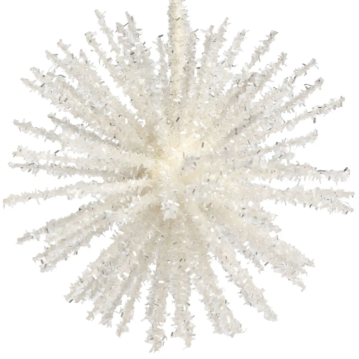 6" White Starburst Ornament 1