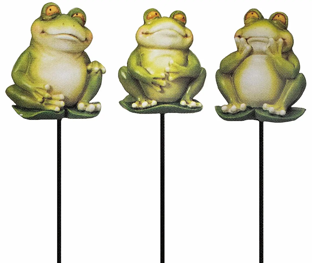 13.5" Resin Frog Garden Stake Decoration 1