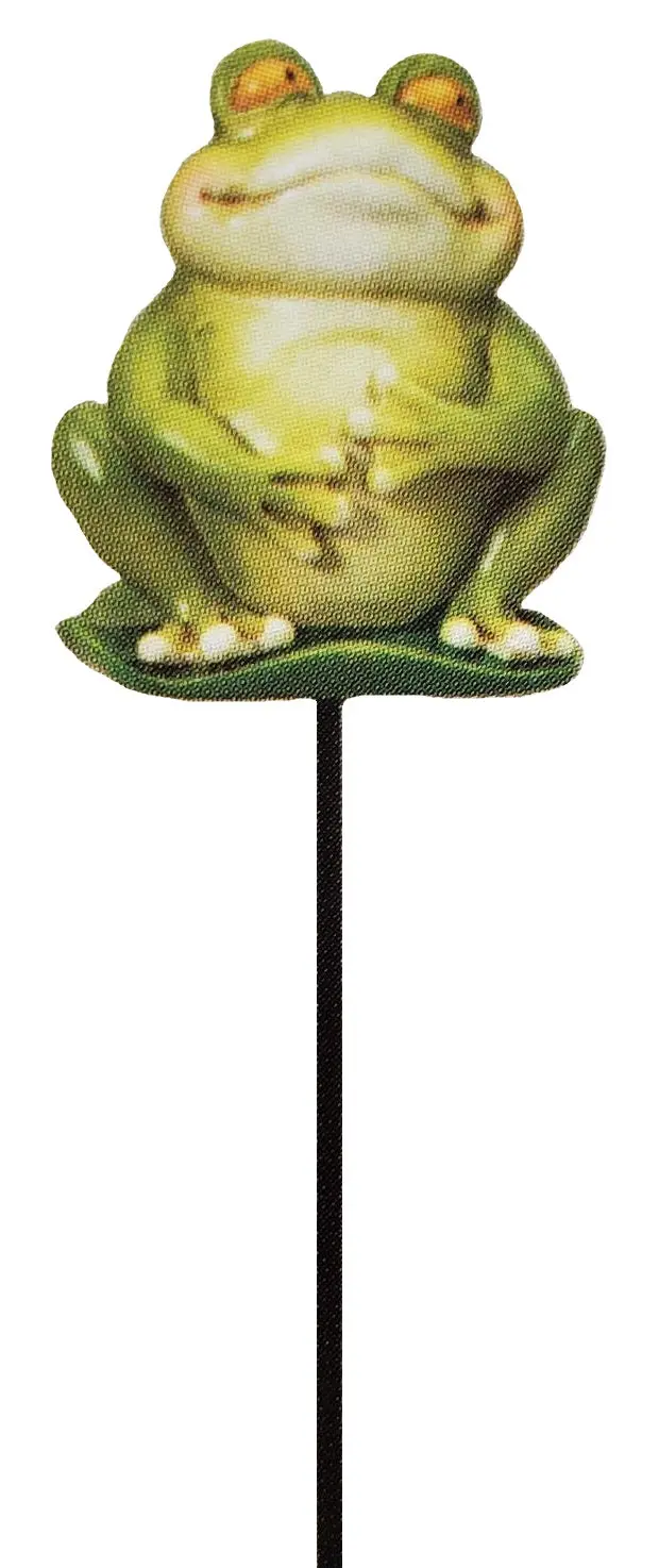 13.5" Resin Frog Garden Stake Decoration 2