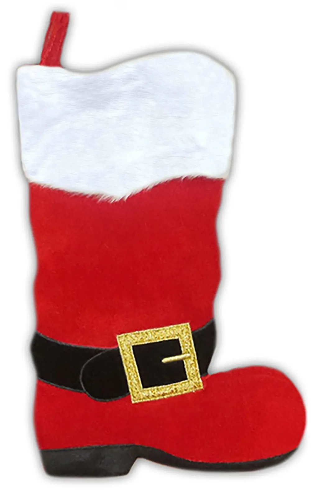 20.5" Red Santa Boot With Buckle Christmas Stocking 1