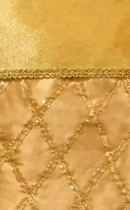 20.5" Gold Glitter Criss-Cross Christmas Stocking 2