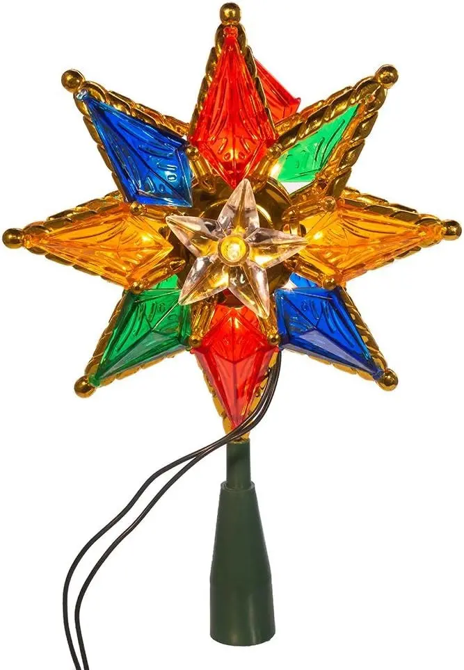 Multi-Colored 8-Point Christmas Star Tree Topper 1