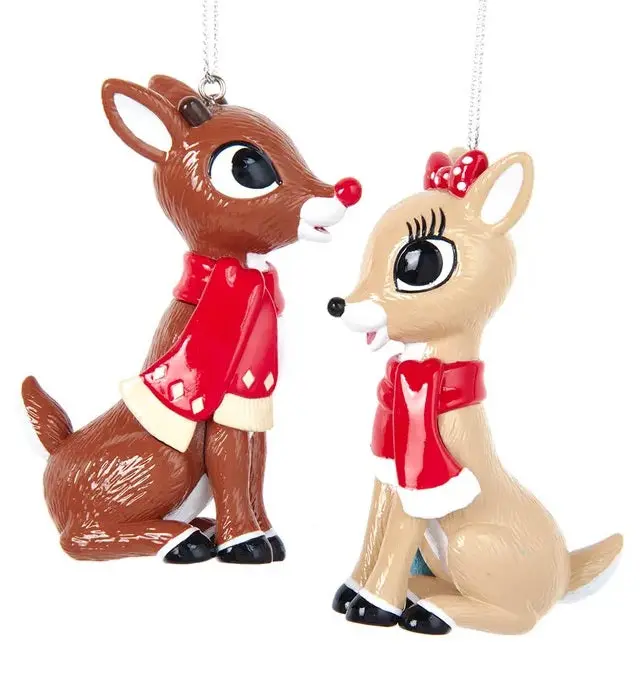 3" Rudolph The Red-Nosed Reindeer® Character With Scarf Ornament 1