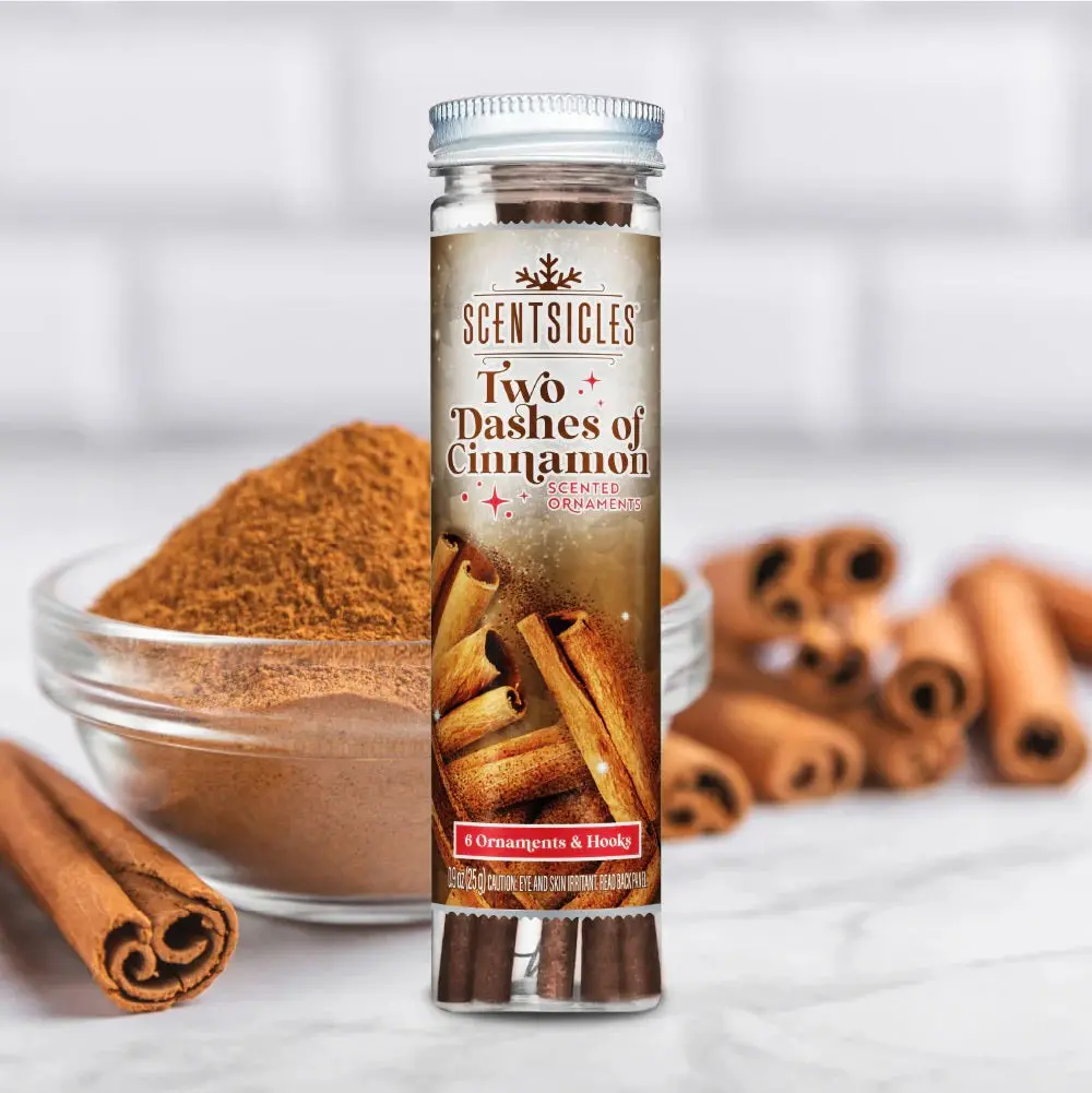 Set Of 6 Two Dashes Of Cinnamon Scented Ornament Sticks From Scentsicles 1
