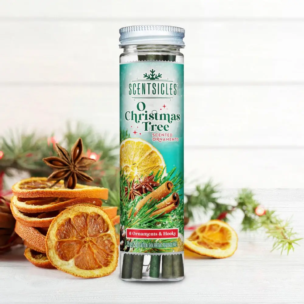 Set Of 6 O' Christmas Tree Scented Ornament Sticks From Scentsicles 1
