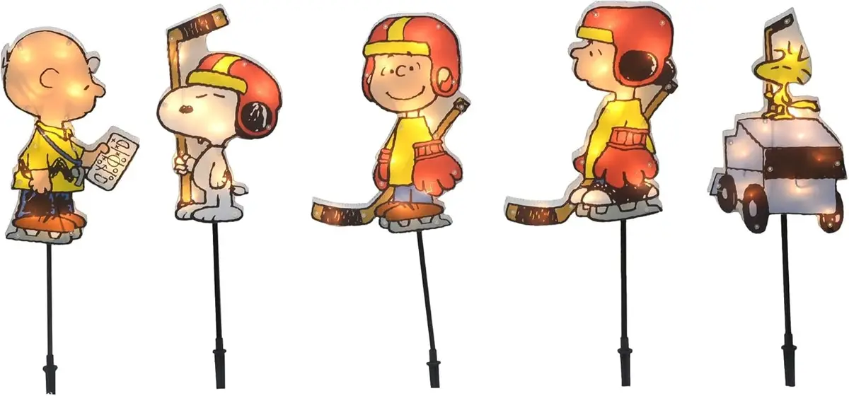 26" Peanuts Hockey Players Pathway Markers (Set Of 5) 1
