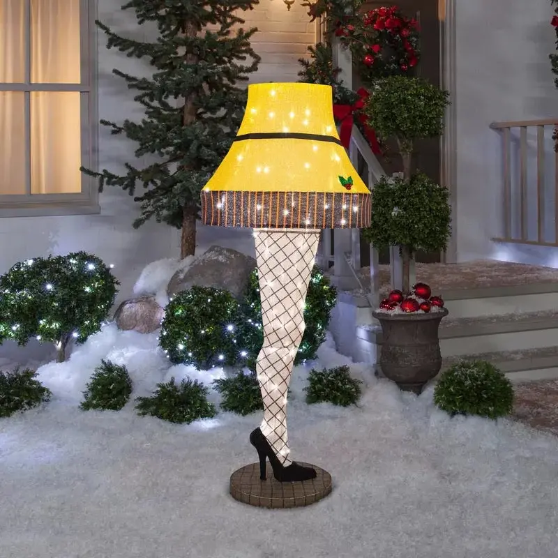 60″ A Christmas Story Leg Lamp 3D Tinsel Sculpture From Gemmy 1