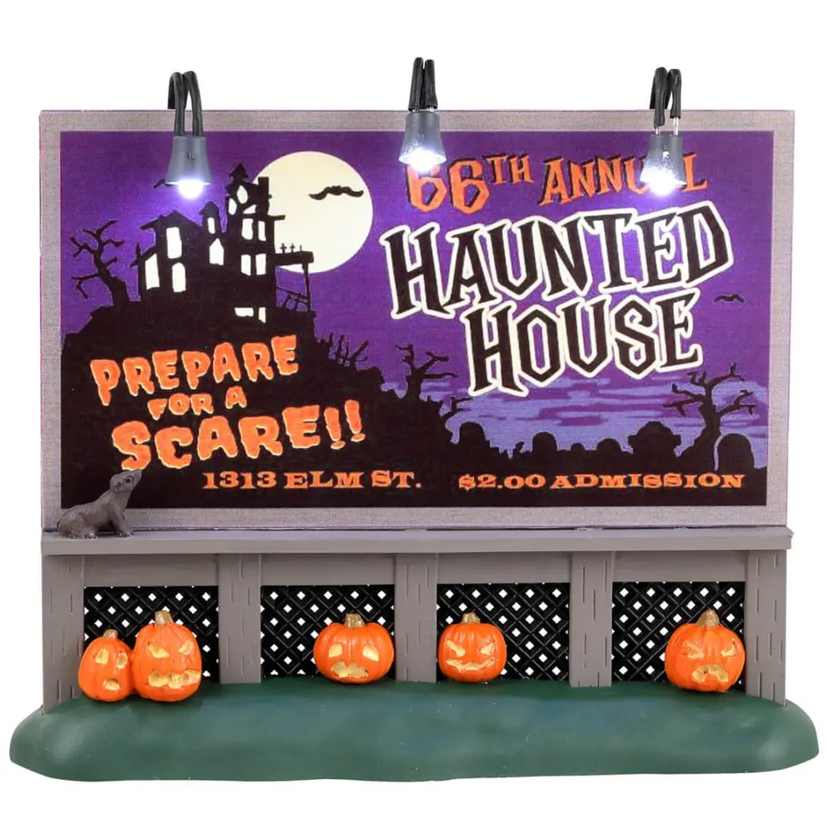 Lemax Spooky Town Haunted House Billboard #34075 1