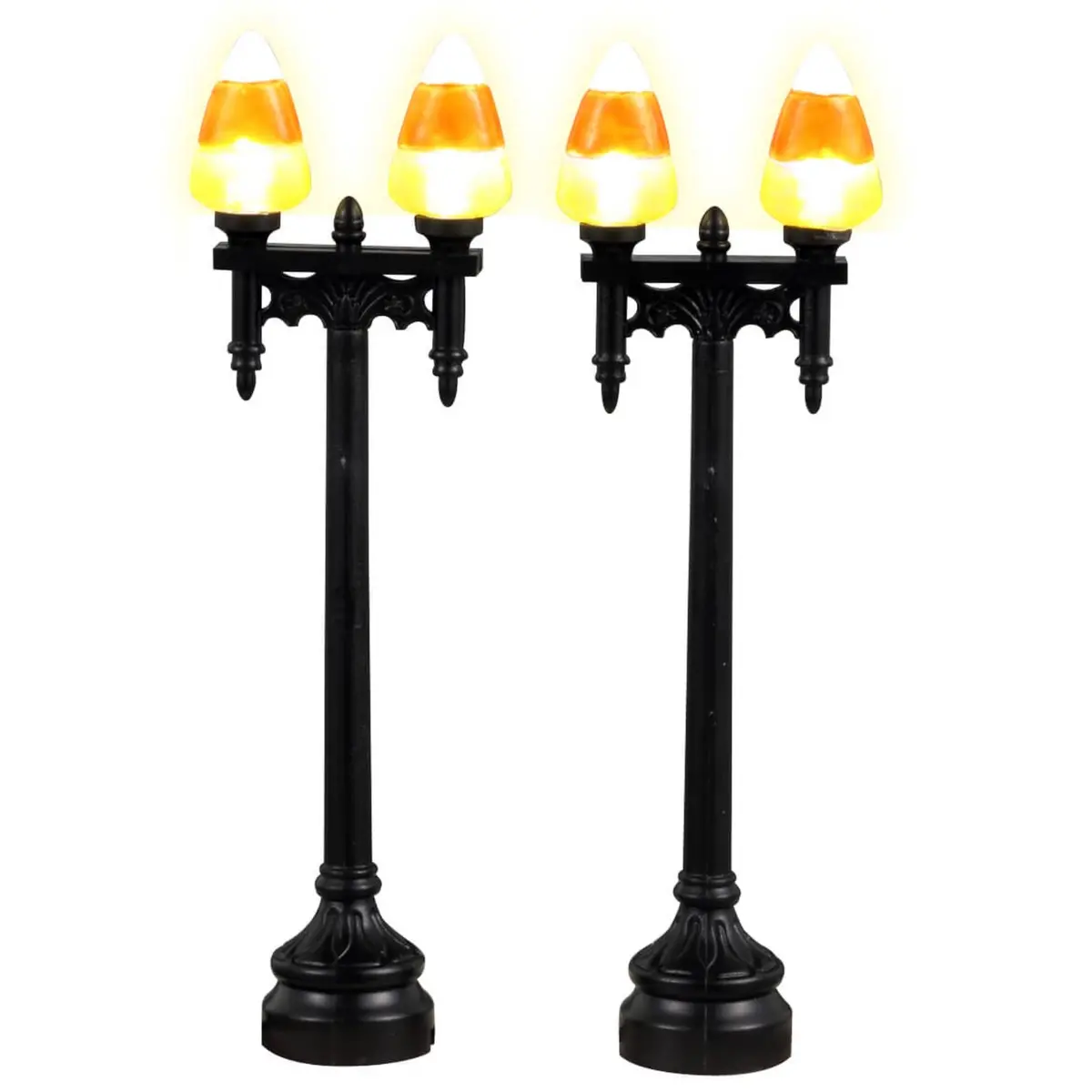 Lemax Spooky Town Candy Corn Street Light, Set Of 2 #34071 1