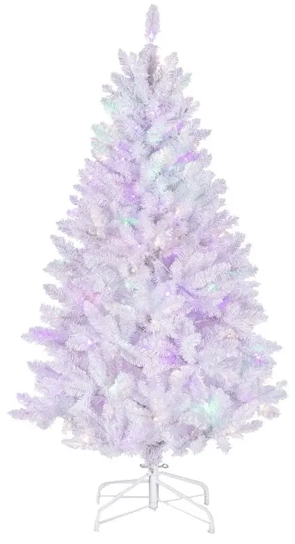 White Aspen Pine Dual Color Led Pre-Lit Artificial Christmas Tree 1