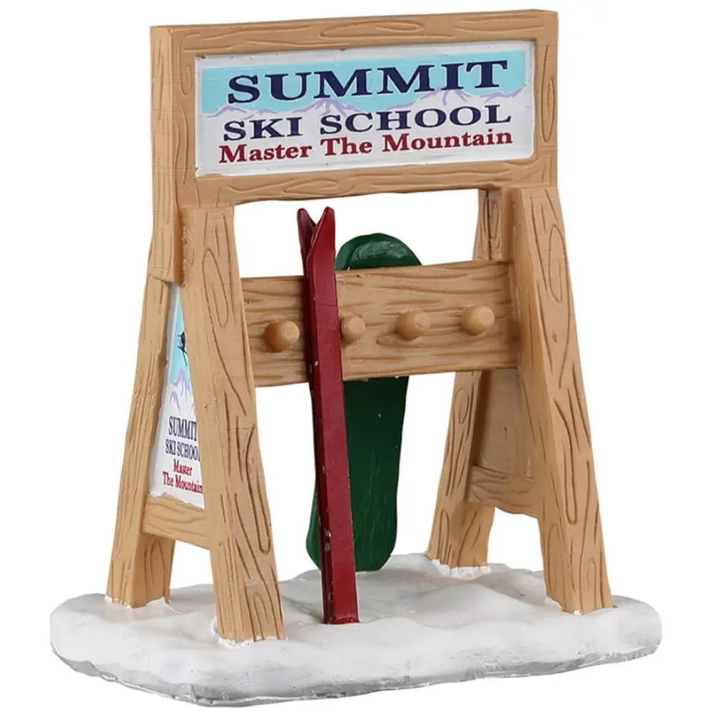 Lemax Vail Village Accessory: Ski Rack Sign #34097 1