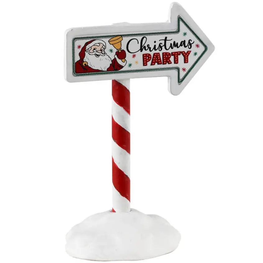 Lemax General Collectibles Accessory: Christmas Party Sign #34093 1
