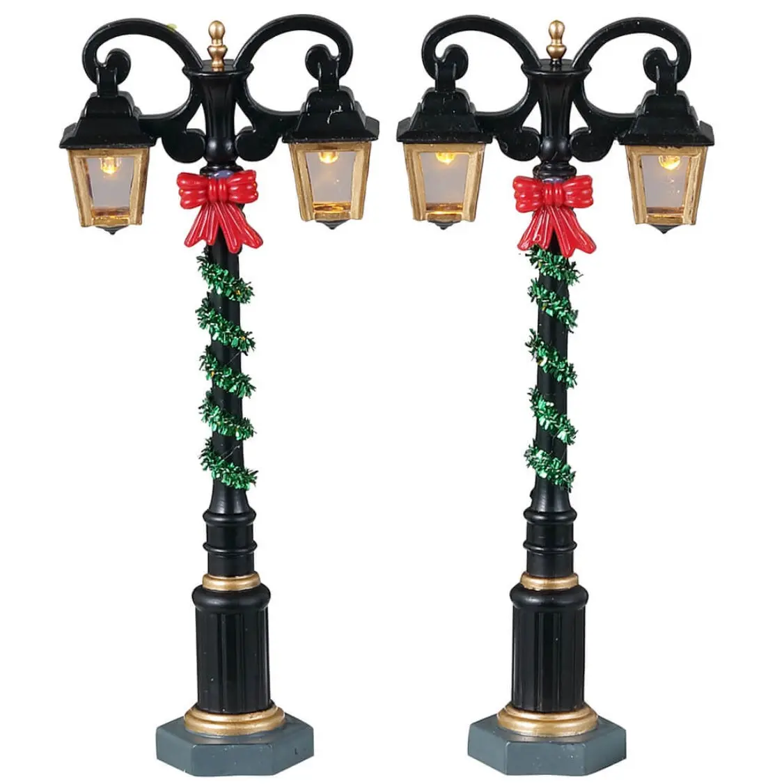 Lemax Caddington Village Accessories: Splendid Lights, Set Of 2 #34090 1