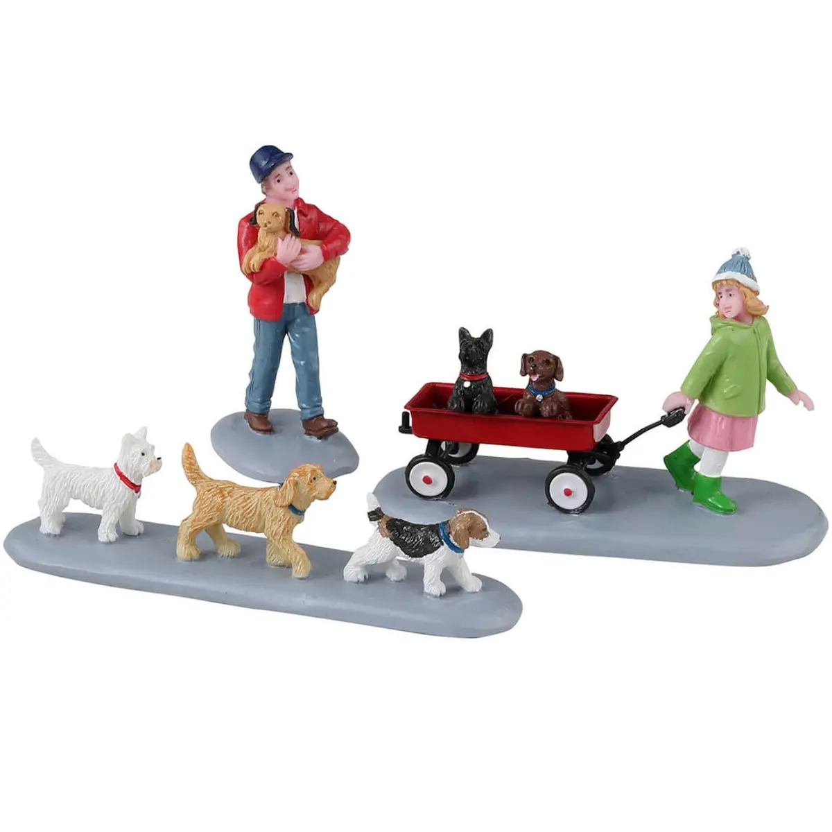 Lemax General Collectible Figurines: Puppy Parade, Set Of 3 #32226 1